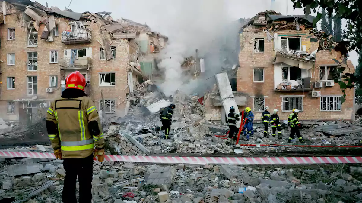 Russian missile and drone strike