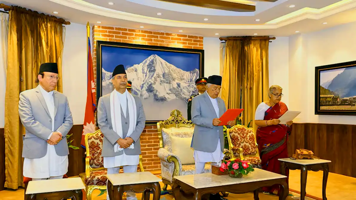 The president's office in Kathmandu, Nepal, September 12, 2025