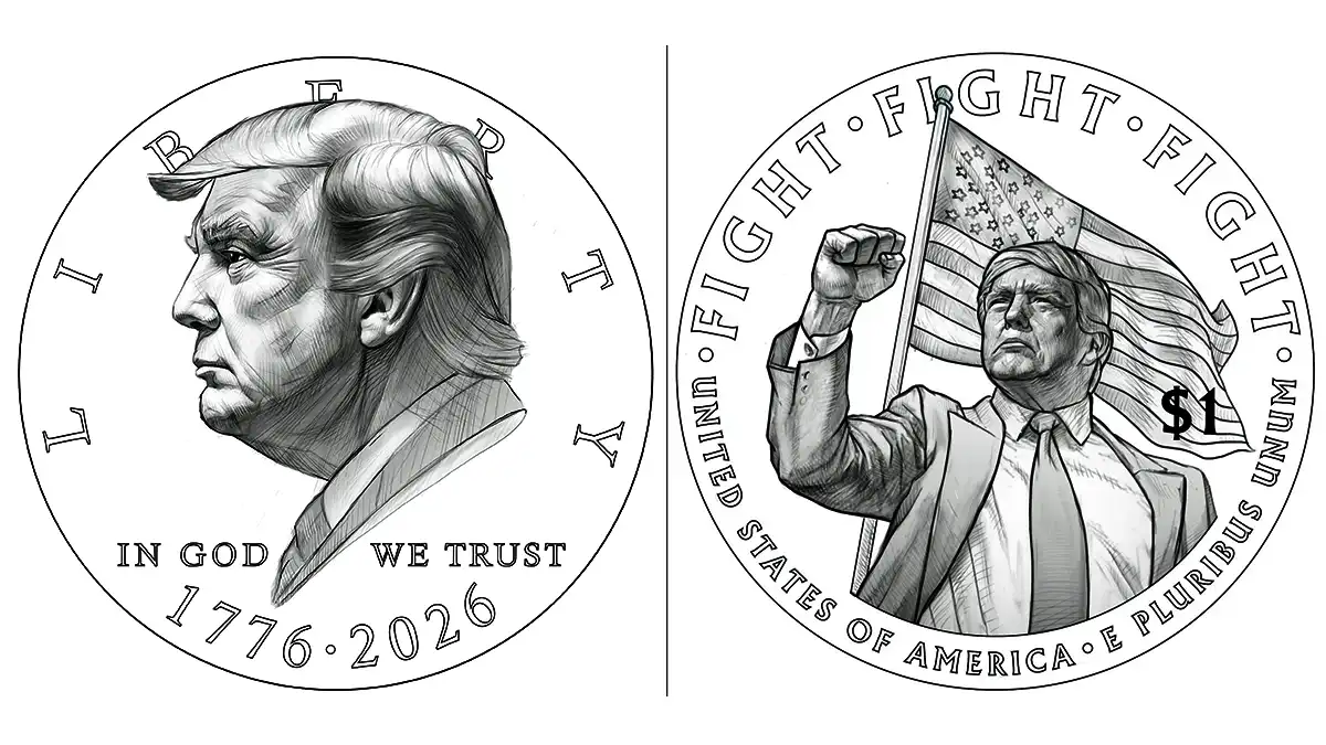 $1 Trump coin that the US treasury