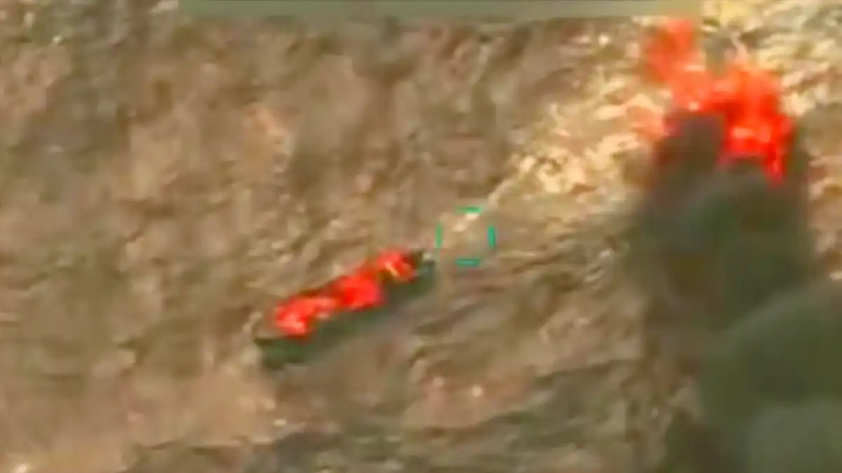 A screen grab from a video posted to social media