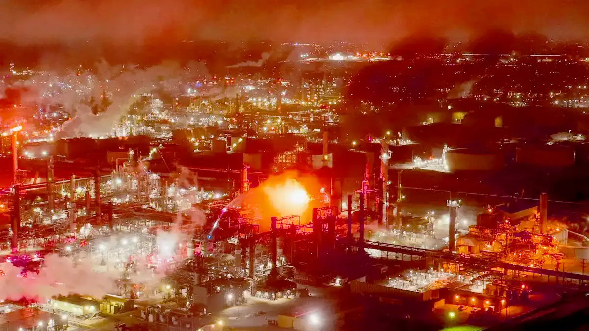 Chevron refinery explosion El Segundo